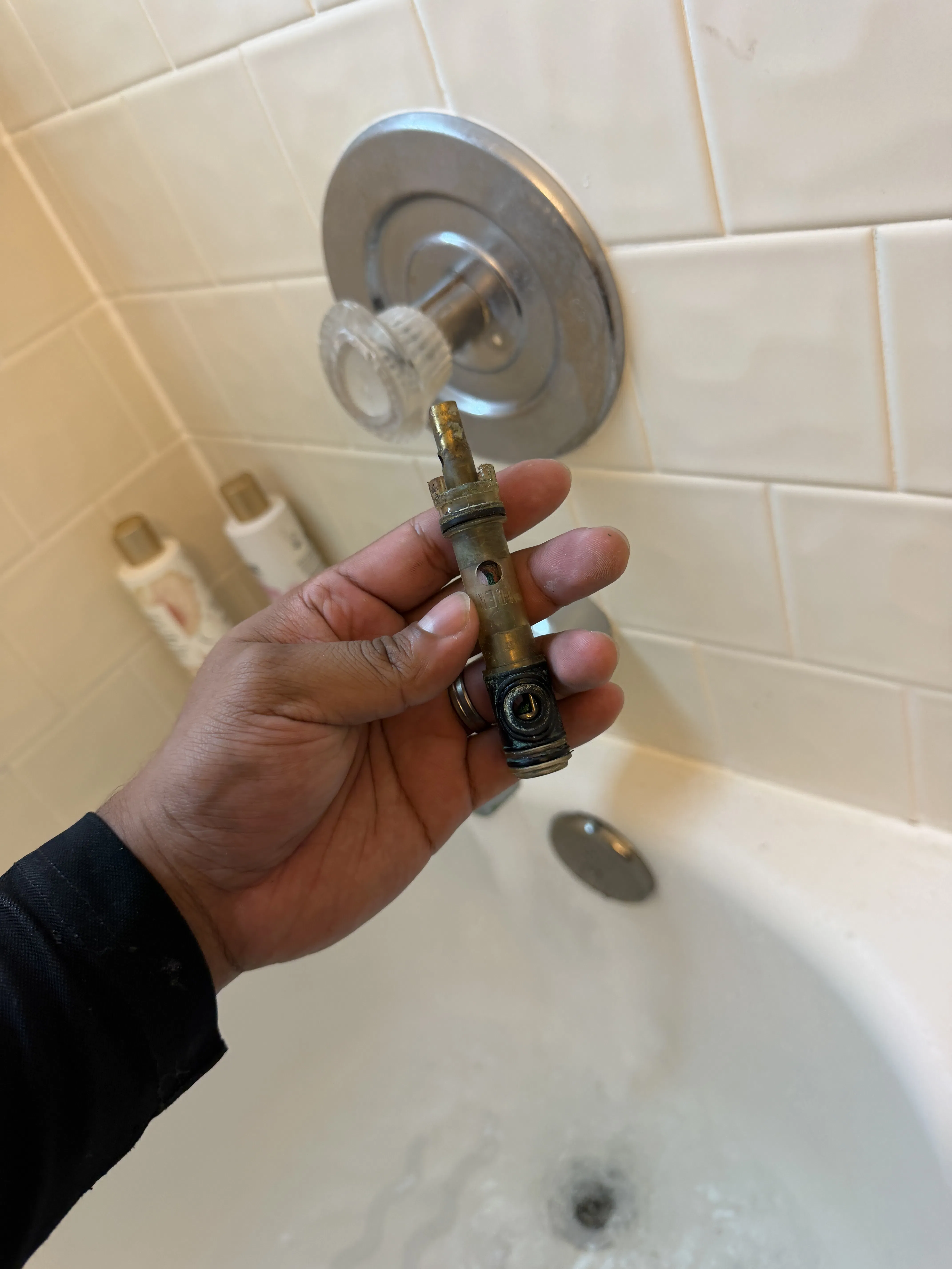 Project Leaking Shower Handle Fixed With a Moen Cartridge Replacement image