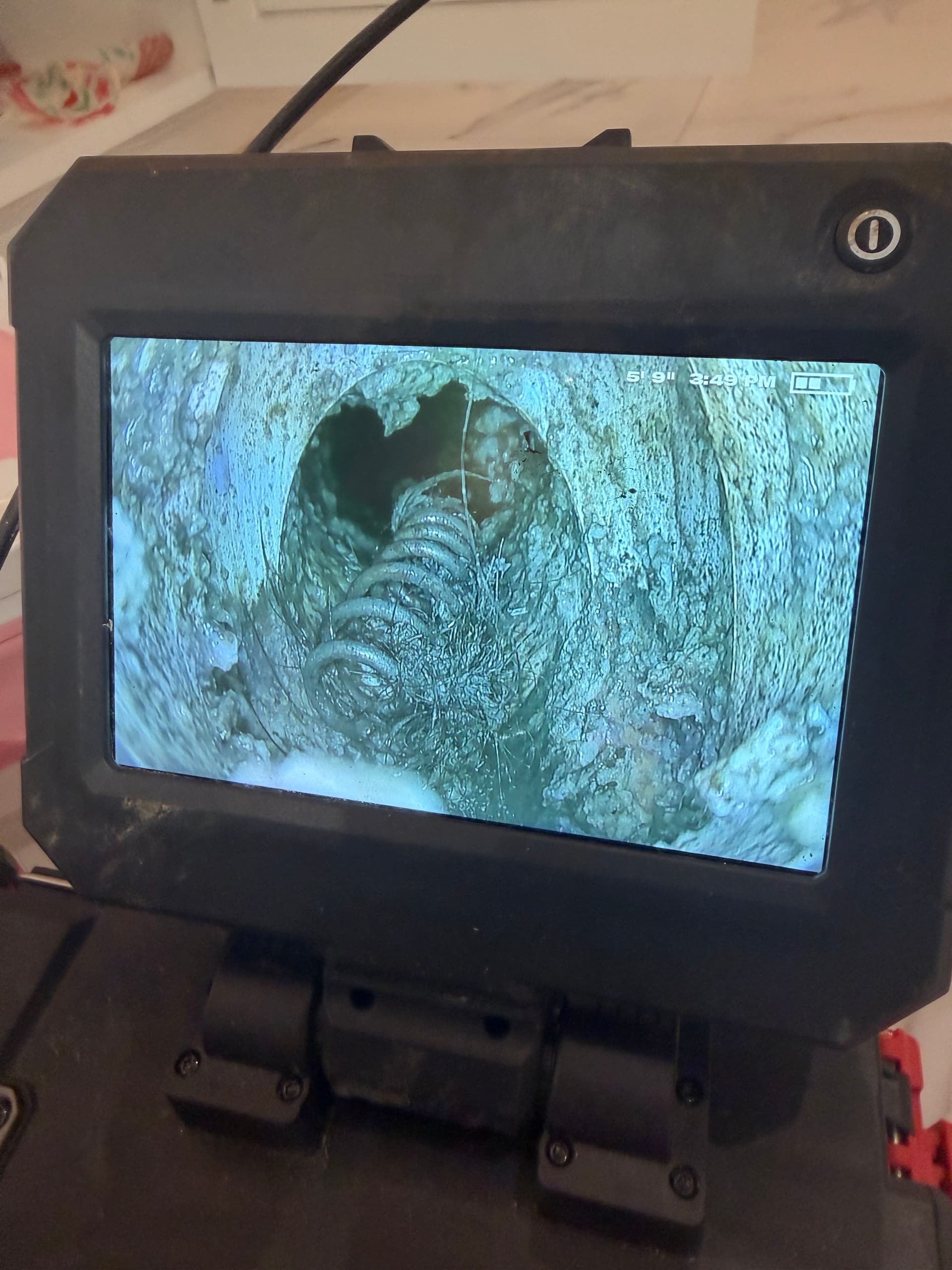 Gallery photos for AC Drain Tie-In Biofilm Clog Cleared with Snake and Chain Descaling: Image #3