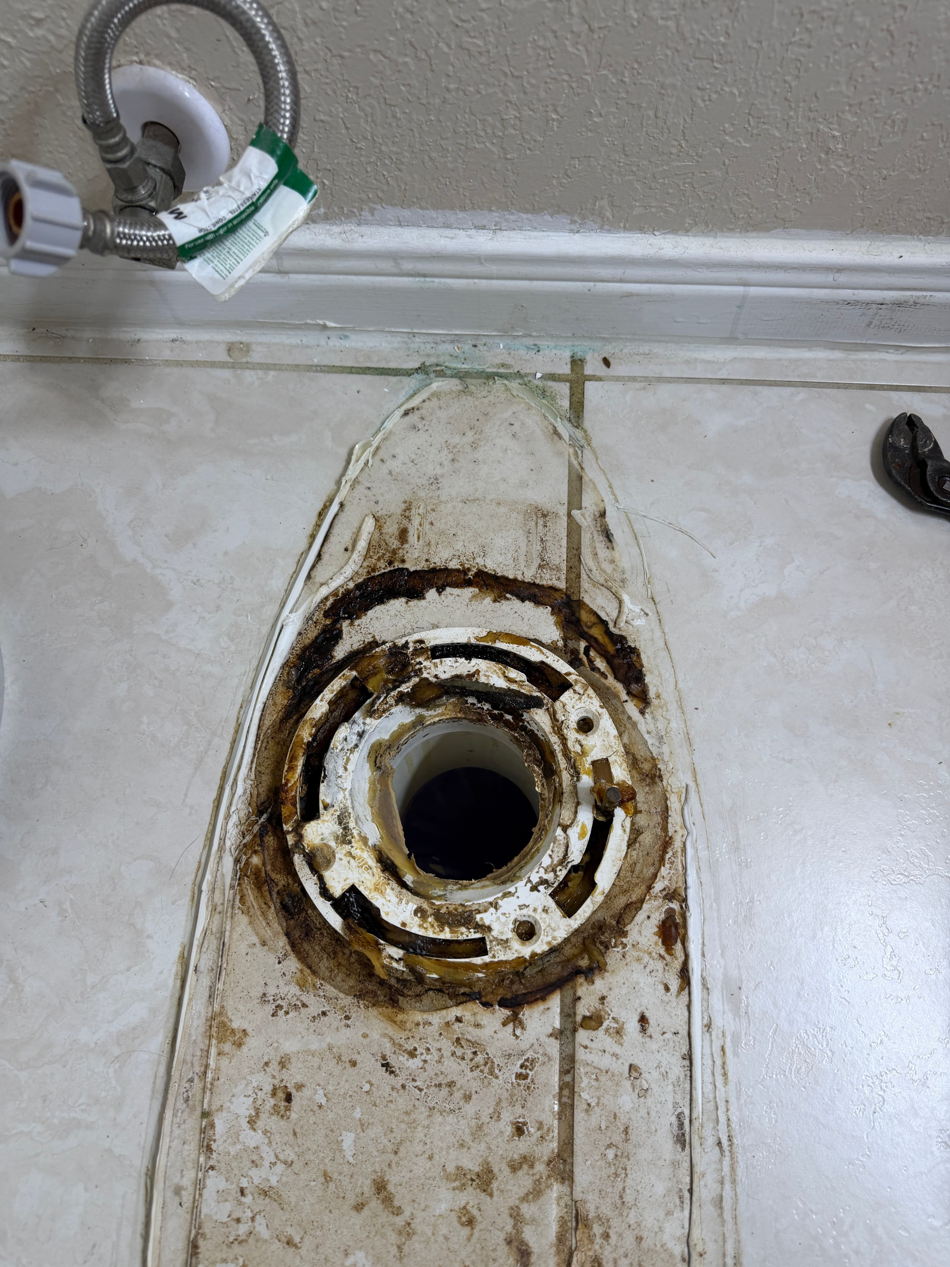 Project Backed-Up Toilet With a Broken Floor Flange Fixed Right image